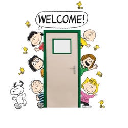 Image for Eureka Peanuts Welcome Go-Arounds, 2 Panels, 24 x 17 Inches, 60 Pieces from School Specialty