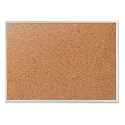 Image for Quartet Bulletin Board with Brackets, 60 x 36 Inches, 1-1/8 in Frame, Aluminum Frame, Cork Horizontal/Vertical Mount from School Specialty