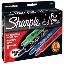 Image for Sharpie Flip Chart Markers, Bullet Tip, Assorted Colors, Set of 4 from School Specialty