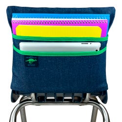 Image for Aussie Pouch Chair Pocket with Double Pocket Design, Medium, 15 Inches, Green Trim from School Specialty