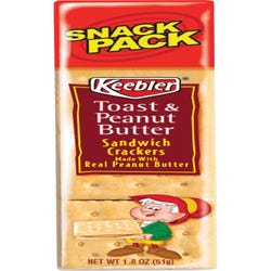 Image for Keebler Kelloggs Toast and Peanut Butter Sandwich Cracker, 1.8 oz, Pack of 12 from School Specialty