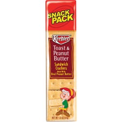 Image for Keebler Kelloggs Toast and Peanut Butter Sandwich Cracker, 1.8 oz, Pack of 12 from School Specialty