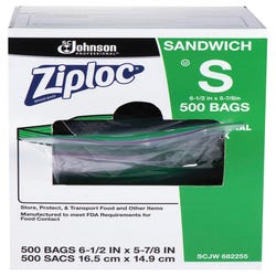Ziploc Storage Bags, Sandwich, Box of 500 1595286