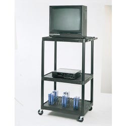 Image for Luxor H Wilson LP AV Table with Electrical Assembly, 32 in W X 24 in D X 48 in H, Black from School Specialty