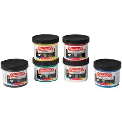 Speedball Non-Toxic Non-Flammable Water Soluble Screen Printing Ink Set for Fabric, 4 oz Jar, Assorted Color, Set of 6 Item Number 404601