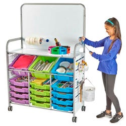 STEM Lab Makerspace Cart, Grade 6 to 8, 61 x 40 x 17 Inches, Item Number 2099362