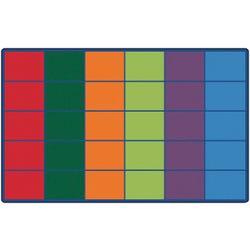 Carpets for Kids Colorful Rows Seating Rug, 8 Feet 4 Inches x 13 Feet 4 Inches, Rectangle, Multicolored, Item Number 1463579