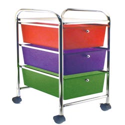 Image for Rolling Cart with 3 Drawers, 26 x 13 x 15-1/4 Inches from School Specialty