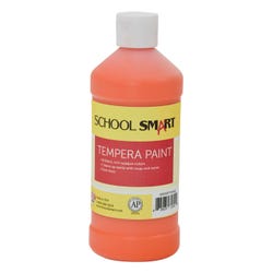 School Smart Tempera Paint, Orange, 1 Pint Bottle Item Number 2002697