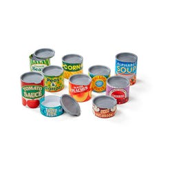 Melissa & Doug Let's Play House Grocery Cans with Lids, Set of 10 Item Number 2023857