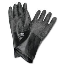 Northern Safety Unsupported Butyl Chemical Protection Gloves, 14 in, Size 8, 17 mil, 1 pair, Black, Item Number 1540836