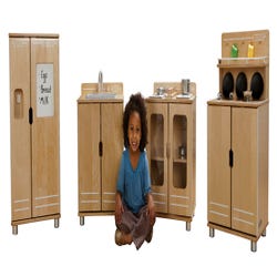 Image for Jonti-Craft TrueModern Play Kitchen Set, Baltic Birch, Aluminum Feet, Set of 4 from School Specialty