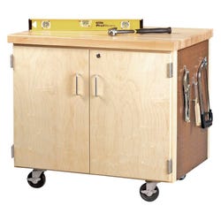 Image for Diversified Spaces Mobile Shop Cart, 36 x 24 x 36-1/2 Inches, Maple Top from School Specialty