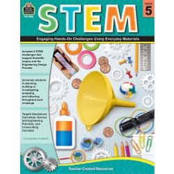 STEM: Engaging Hands-On Challenges Using Everyday Materials Grade 5, Item Number 2102216