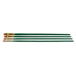 Sax Optimium Golden Taklon Brushes, Filbert Type, Long Handle, Assorted Sizes, Set of 4 Item Number 2026565