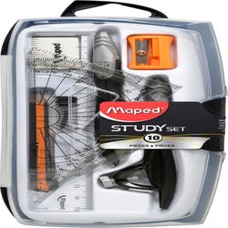 Image for Maped 10-Piece Compass and Geometry Set, Shatterproof Case from School Specialty