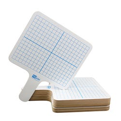 Image for Flipside Two Sided Rectangle Graph/Blank Dry Erase Paddles, Pack of 24 from School Specialty