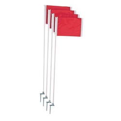 Champion Sports Soccer Corner Marker Flags with Plastic Pole, Set of 4 2121794
