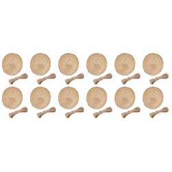 Image for Diamond Tech Wood Slice Ornament Kit, Pack of 12 from School Specialty