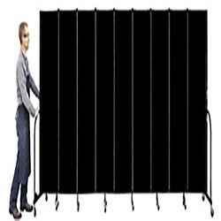 Image for Screenflex Acoustical Portable Welding Screens, 9 Ft 5 In x 29-1/2 D x 72 Inches, Black from School Specialty