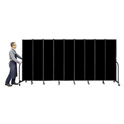 Image for Screenflex Acoustical Portable Welding Screens, 9 Ft 5 In x 29-1/2 D x 72 Inches, Black from School Specialty