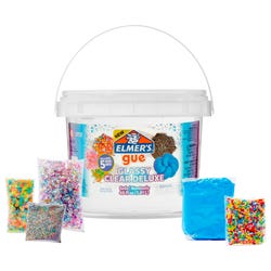 Elmer's GUE Pre-Made Slime, 3 Lb Bucket, Clear with Mix-Ins, Item Number 2088553