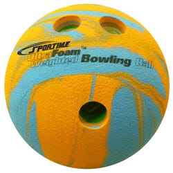 Image for Sportime UltraFoam Bowling Ball, Weighted, 6 Inches, 1 Pound, Orange and Blue from School Specialty
