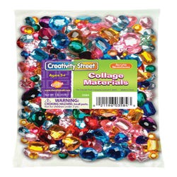 Image for Creativity Street Acrylic Gemstones, Assorted Colors and Shapes, 1 Pound from School Specialty