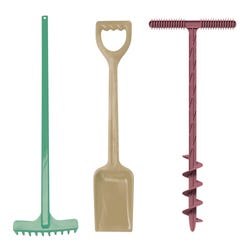 Image for Dantoy Blue Marine Sand Drill, Shovel and Rake, Set of 3 from School Specialty