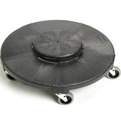 Image for Genuine Joe Round Trash Receptacle Dolly, 32/44/55 gal, Engineered Resin, Black from School Specialty