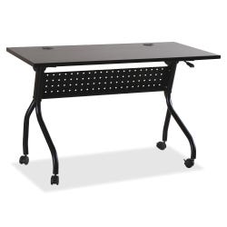 Image for Lorell Espresso/Silver Training Table, Black Base, 48 x 23.5 x 29.5 inches from School Specialty