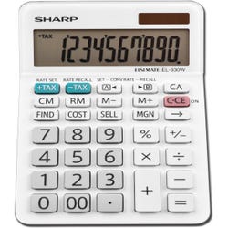 Image for Sharp EL-330WB 10-Digit Desktop Office Calculator, White from School Specialty