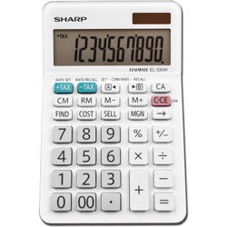 Image for Sharp EL-330WB 10-Digit Desktop Office Calculator, White from School Specialty