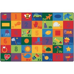 Image for Carpets for Kids Sequential Seating Literacy Carpet, 4 x 6 Feet, Rectangle, Multicolored from School Specialty