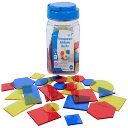 Image for Edx Education Transparent Attribute Blocks, Set of 60 from School Specialty