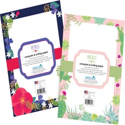 Image for Barker Creek Designer Computer Paper Set, Petals & Prickles, 2 Designs, 8-1/2 x 11 Inches, 100 Sheets from School Specialty