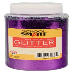 Image for School Smart Craft Glitter, 1 Pound Jar, Purple from School Specialty