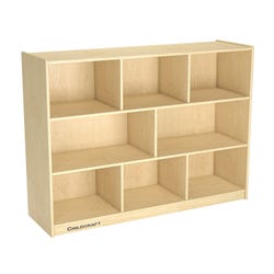 Image for Childcraft Mobile Storage Unit, 8 Compartments, 47-3/4 x 14-1/4 x 36 Inches from School Specialty