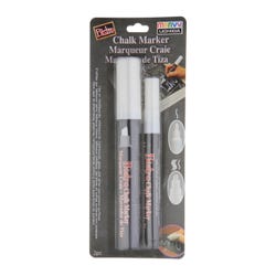 Image for Marvy Bistro Chalk Markers, 3 & 6 mm Tips, White, Set of 2 from School Specialty