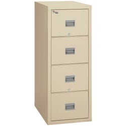 Image for FireKing Patriot 4 Drawer Vertical File Cabinet, 20-13/16 x 31-9/16 x 52-3/4 Inches, Parchment from School Specialty