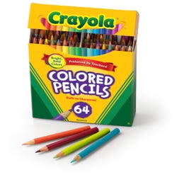 Image for Crayola Short Colored Pencils, Half-Size, Assorted Colors, Set of 64 from School Specialty