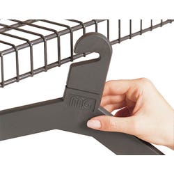 Image for Magnuson Slotted Coat Hanger, Polystyrene, 17 x 3/4 x 9 Inches, Charcoal Gray, Pack of 6 from School Specialty