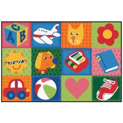 Image for Carpets for Kids KID$Value Toddler Fun Squares Rug, 4 x 6 Feet, Rectangle, Multicolored from School Specialty