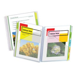 Image for C-Line Poly Portfolio Folder, Spiral Bound, Write-On Tabs, 10-Pocket, Clear from School Specialty
