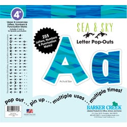Image for Barker Creek Sea and Sky Letter Pop-Outs, 4 Inches, Set of 255 from School Specialty