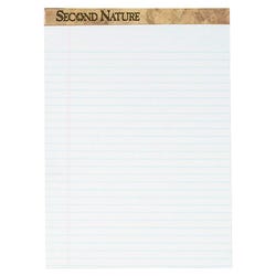 Image for TOPS Second Nature Legal Pad, 81/2 x 11-3/4 Inches, Legal Ruled, White, 50 Sheets, Pack of 12 from School Specialty