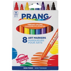 Prang Classic Art Markers, Bullet Tip, Assorted Colors, Set of 8 Item Number 210783