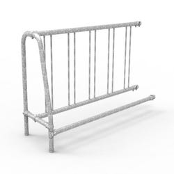 Ultra Site Add-On Portable Single-Sided Traditional Bicycle Rack, 5 ft L, Steel, Galvanized, Item Number 1364676