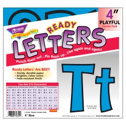 Image for Trend Enterprises Playful Ready Letters, 4 Inches, Blue, Set of 216 from School Specialty