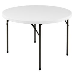 Image for Iceberg IndestrucTable TOO Folding Table, Round, 48 x 29 Inches, Platinum Top, Gray Frame from School Specialty